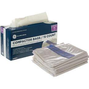 GE Universal Trash Compactor Bags - 2 Pack (15 Bags Per Pack), WX60X1