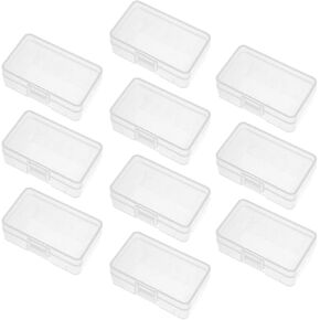 uxcell 10Pcs Battery Storage Case Holder Transparent for 9V Battery Capacity