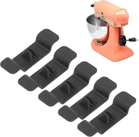 Cord Organizer for Kitchen Appliances, 10Pcs Rubber Cord Winder Holder for Blender, Coffee Maker, Juicer, Toaster(Black) in Saudi Arabia