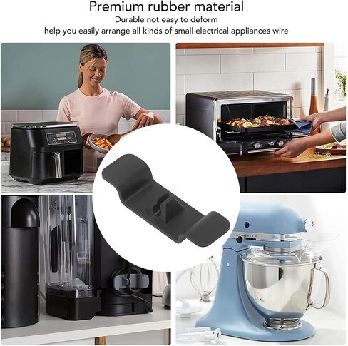 Cord Organizer for Kitchen Appliances, 10Pcs Rubber Cord Winder Holder for Blender, Coffee Maker, Juicer, Toaster(Black) in Saudi Arabia