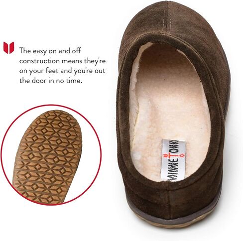 Minnetonka Men's Taylor Suede Indoor and Outdoor Slippers in Saudi Arabia