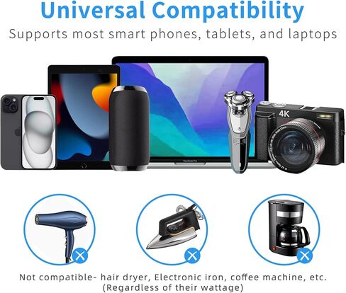 قابس تحويل 350 وات، محول سفر دولي مزود بمنفذين USB ومنفذين USB-C، يخفض 220 فولت إلى 110 فولت لمناطق 100 فولت - 240 فولت ومقابس بلدان مختلفة باستخدام الأجهزة الكهربائية الأمريكية in Saudi Arabia