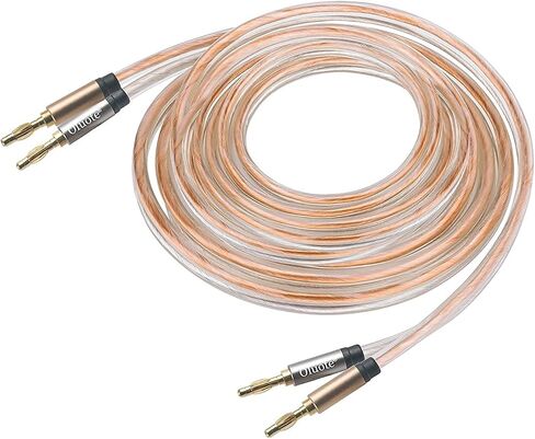 Speaker Banana Cable, Speaker Wire with Dual Gold Plated Plug Tips, Transparent PVC Oxygen-Free Copper Construction (65.6ft) in Saudi Arabia