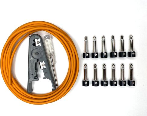 Solderless Guitar Pedal Patch Cable Kit 6 Pack to Make Custom Length Cables for Pedalboard in Saudi Arabia