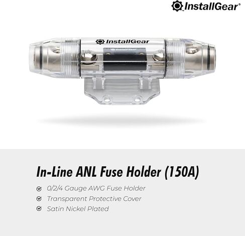InstallGear 1/0 Gauge AWG In-Line ANL Fuse Holder (100A) in Kuwait