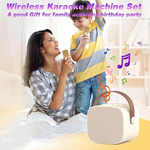 Mini Karaoke Machine,Funny Toys Christmas Birthday Gifts for Kids Age 4-12,Boys,Girls,Adults,Home or Outdoors,MEGUO Karaoke Microphone,Portable Bluetooth Speaker with Wireless Microphone in Kuwait