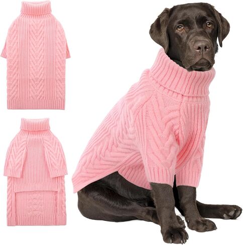 ASENKU Extra-Large Dog Sweater, Dog Sweaters for Extra Large Dogs, Pet Sweatshirt Apparel Turtleneck Pullover Winter for Doberman, Great Dane (Coffee, 3XL) in Saudi Arabia