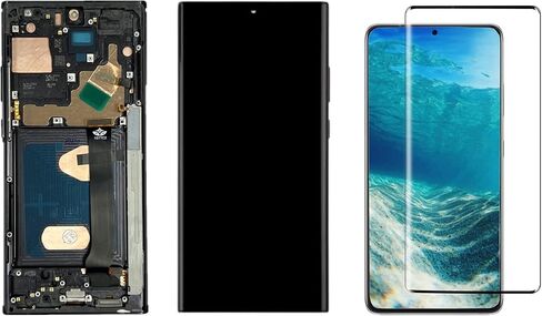 for Glaxy Note20 Ultra LCD Screen with Frame Replacement for Samsung Galaxy Note20 Ultra 5G SM-N986B SM-N985 SM-N986U 6.9" LCD Screen Display Touch Digitizer with Frame+Tool (Black) in Kuwait