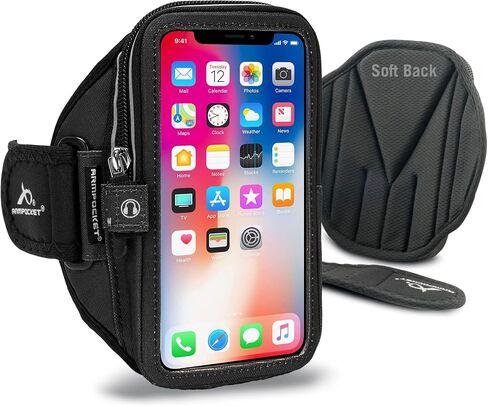 حزام ذراع Armpocket® Mega i-40™ Plus لهاتف iPhone 8/7/6s/6 Plus، وGalaxy S8+، وNote 8، وGoogle Pixel 2 XL/XL مع حافظات أو هواتف أخرى وحافظات يصل حجمها إلى 7 بوصات in Saudi Arabia
