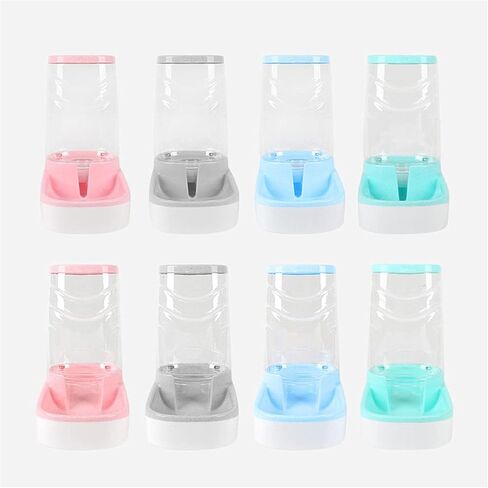 Automatic Pets Food Feeding Bowl with Storage Container, Self Dispensing Pet Feeding and Waterer, Small & Big Dogs and Cats Puppy Rabbit Food and Water Feeder (Grey, Food Feeder) in Saudi Arabia