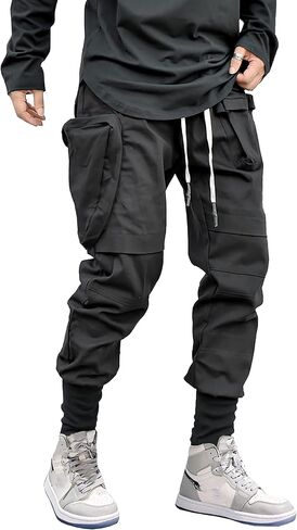 MOKEWEN Men's Jogger Streetwear Jogger Casual Harem Cargo Ankle Harem Pants in Kuwait