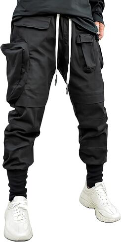 MOKEWEN Men's Jogger Streetwear Jogger Casual Harem Cargo Ankle Harem Pants in Kuwait