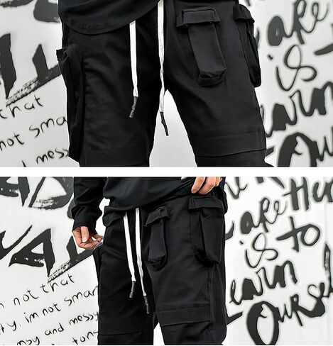 MOKEWEN Men's Jogger Streetwear Jogger Casual Harem Cargo Ankle Harem Pants in Kuwait