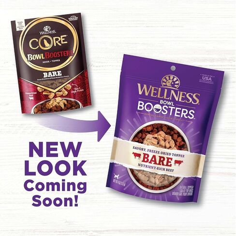 حزمة Aurora Pet (4) معززات وعاء Wellness CORE Bowl خلاط طعام الكلاب المجفف بالتجميد أو الجزء العلوي (2) ديك رومي عاري (2) لحم بقري عاري مع مناديل AuroraPet in Kuwait