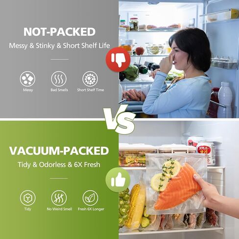 Food Saver Vacuum Sealer + 30 Sealer Bags 8" x 12"+Vacuum hose, Vacuum Sealer for Food Storage built-in bag cutter Can Vacuum Dry, Wet, Crunchy and Soft Foods Vacuums Bags, Jars and Lids in Saudi Arabia