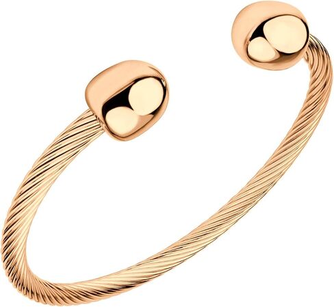 555Jewelry سوار سلكي ملتوي مرن مفتوح الكفة للرجال والنساء in Kuwait