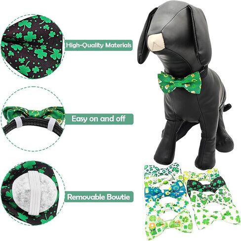 PET SHOW 10 Pack Mardi Gras Small Dog Bow Ties Sliding Collar Attachment Puppies Cats Pet Bowties for Holiday Party Bowknots Collar Charms Grooming Accessories in Saudi Arabia