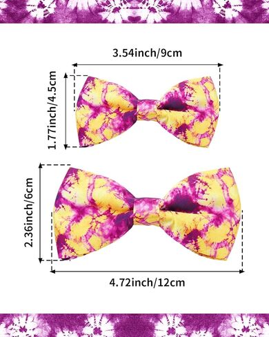 PET SHOW 10 Pack Mardi Gras Small Dog Bow Ties Sliding Collar Attachment Puppies Cats Pet Bowties for Holiday Party Bowknots Collar Charms Grooming Accessories in Kuwait
