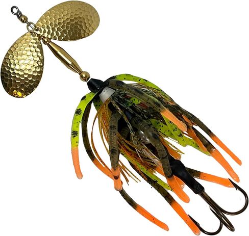 Delong Lures - The Berserker, Bucktail Fishing Lures - Bucktail Jig with Inline Spinner, Musky & Pike Baits Spinnerbaits, Tackle for Freshwater and Saltwater Fishing, Made in USA in Kuwait