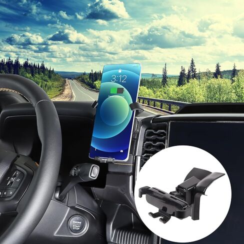 Lcojicep Car Phone Holder Compatible with Ford Ranger 2023 2024 Car Phone Mount Accessories, Central control vent mobile phone holder (Left style B) in Kuwait
