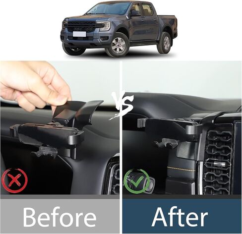 Lcojicep Car Phone Holder Compatible with Ford Ranger 2023 2024 Car Phone Mount Accessories, Central control vent mobile phone holder (Left style B) in Kuwait
