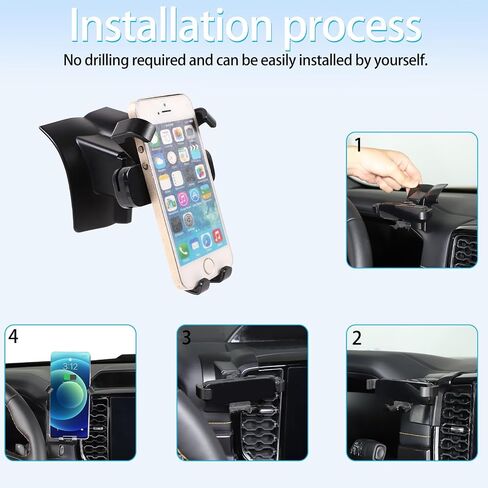 Lcojicep Car Phone Holder Compatible with Ford Ranger 2023 2024 Car Phone Mount Accessories, Central control vent mobile phone holder (Left style B) in Kuwait