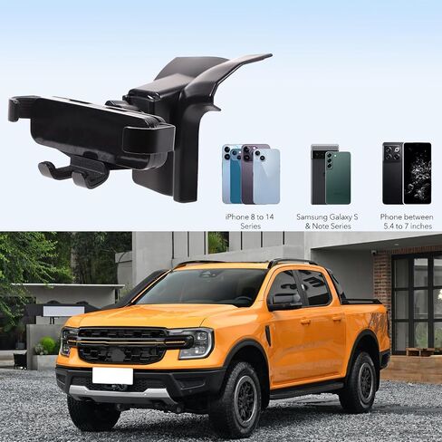 Lcojicep Car Phone Holder Compatible with Ford Ranger 2023 2024 Car Phone Mount Accessories, Central control vent mobile phone holder (Left style B) in Kuwait