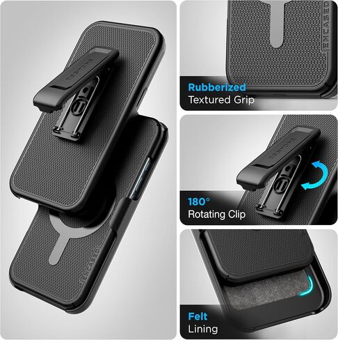 Encased Belt Clip Case for iPhone 16 Pro - Compatible with MagSafe, Ultra-Thin Phone Holster (Magnetic Slimline Series) in Saudi Arabia