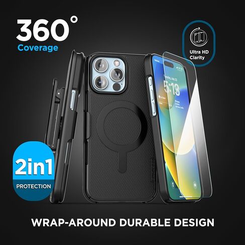 Encased Belt Clip Case for iPhone 16 Pro - Compatible with MagSafe, Ultra-Thin Phone Holster (Magnetic Slimline Series) in Saudi Arabia