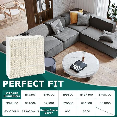 TOMOON 1043 Super Wick Humidifier Filter,Replacement for Essick Air Aircare 831000 EP9500 EP9800 836000HB and Spacesaver 800 8000 Series Humidifier(2PACK) in Saudi Arabia