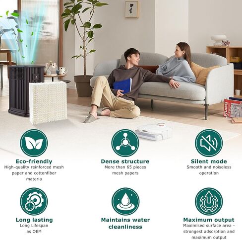 TOMOON 1043 Super Wick Humidifier Filter,Replacement for Essick Air Aircare 831000 EP9500 EP9800 836000HB and Spacesaver 800 8000 Series Humidifier(2PACK) in Saudi Arabia