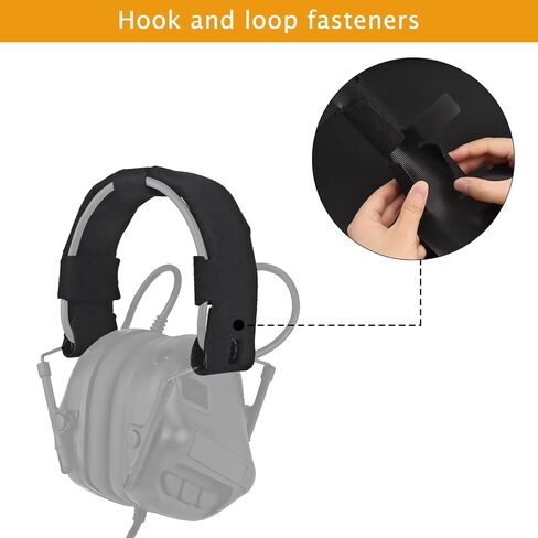 غطاء عصابة رأس تكتيكية لحماية أغطية الأذن التكتيكية، غطاء ملفوف لسماعات الرأس بحلقة خطافية in Kuwait
