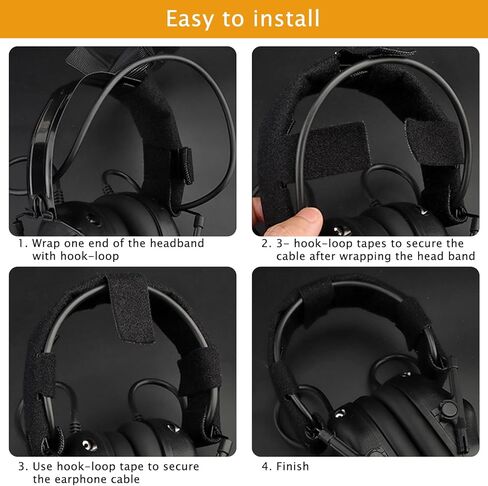 غطاء عصابة رأس تكتيكية لحماية أغطية الأذن التكتيكية، غطاء ملفوف لسماعات الرأس بحلقة خطافية in Kuwait