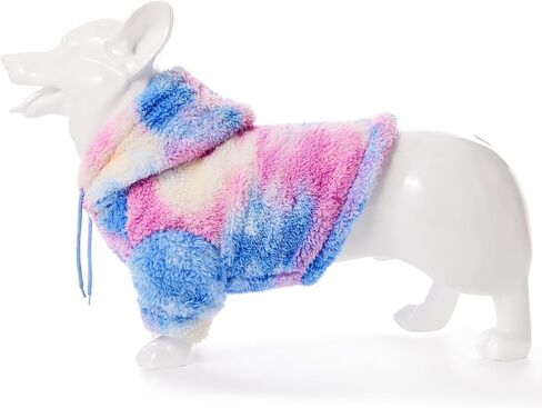 Haloumoning Tie Dye Dog Clothes Fleece Hoodie, Pet Winter Coat, Pet Outfit, Cat Clothing, Puppy Pullover Sweatshirts for Small Medium Large Dogs Boy Girl in Saudi Arabia