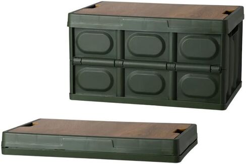 Wind Tour Outdoor Camping Storage Box Trunk Organizing Box Foldable Thickened Storage Box Plastic(Army green) in Saudi Arabia