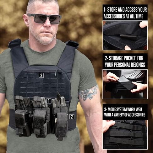 GFIRE Tactical Vest Breathable Adjustable Modular Paintball Vest with Removable Pouch, Lightweight Vest Outdoor Training in Saudi Arabia