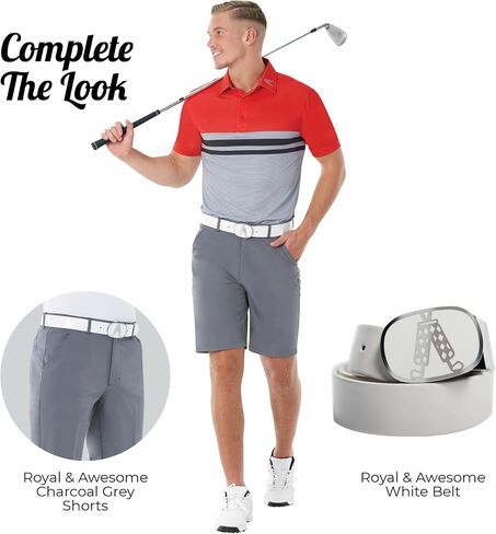 Royal & Awesome Golf Polos for Men, Crazy Golf Shirts for Men, Funny Golf Shirts for Men in Kuwait
