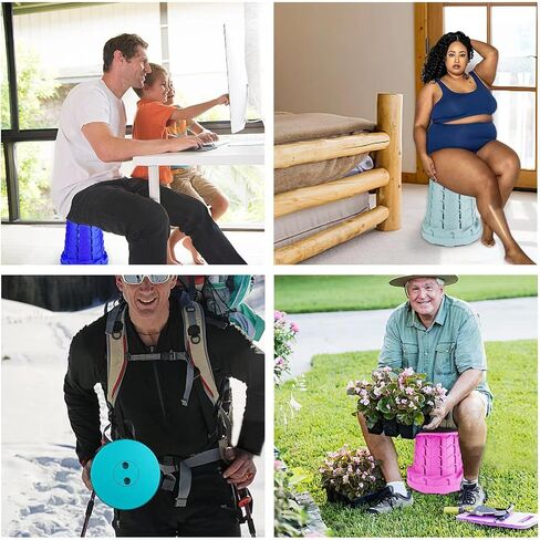 FoldingStool Colorful Stool Body Portable Collapsible Stool Seat Max Load Capacity 397lbs, Telescopic Folding Stools Retractable Stools for Adults Kids Camping Hiking Travel Outdoor BBQ in Saudi Arabia