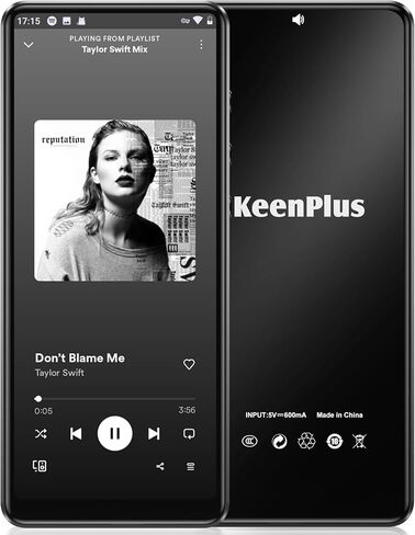مشغل MP3/MP4 سعة 80 جيجابايت، بلوتوث/WiFi/3.5 مم جاك سماعة رأس 4.0 بوصة FHD تعمل باللمس مع مشغل موسيقى Spotify Audible Android مع مكبر صوت/مسجل صوت وراديو FM حتى 512 جيجابايت قابلة للتوسيع in Saudi Arabia