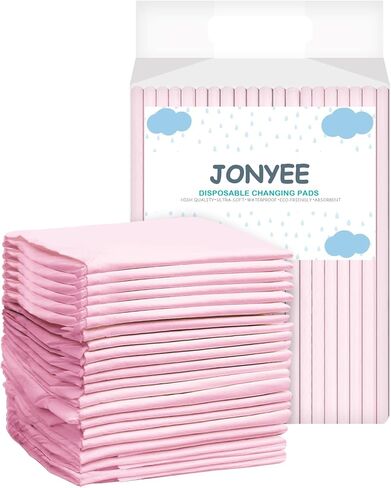 وسادات الحيوانات الأليفة للاستعمال مرة واحدة لتدريب الكلاب، وسادات تبول كبيرة مقاس 60.96 × 60.96 سم مع قدرة فائقة على الامتصاص و4 طبقات مقاومة للتسرب لنونية الجراء، سطح سريع الجفاف ومقاومة للماء لسلس البول - وردي (40 قطعة) in Kuwait