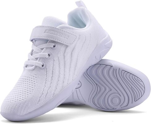 Girls White Cheerleading Shoes Lightweight Competition Tennis Shoes Women Hip Hop Gymnastics Dance Sneakers | High-performance Competition Cheerleading Shoes Designed for Girls Perfect for Stunting Tumbling and Athletic Practice in Saudi Arabia
