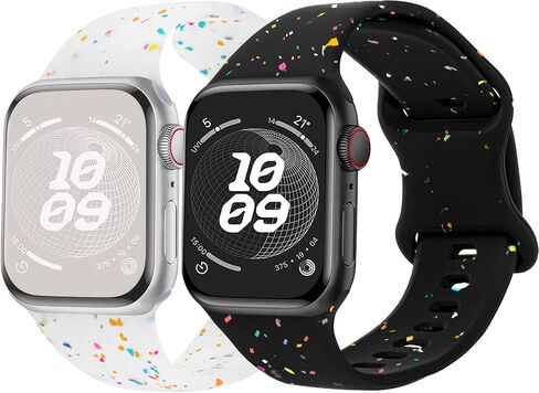 عبوتان من سوار رياضي متوافق مع أحزمة ساعات Apple للنساء والرجال 46 مم 44 مم 45 مم 49 مم 42 مم، حزام سيليكون ناعم لسلسلة iWatch Ultra SE 10 9 8 7 6 5 4 3 2 1، أسود شفاف in Kuwait