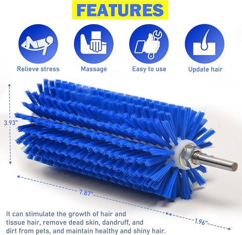 Livestock Roto Brush, Animal Full Massage Mini Brush, Stimulate Animal Hair Growth and Organize Hair, Suitable for Livestock, Horse, Cattle, Sheep, Pig in Saudi Arabia