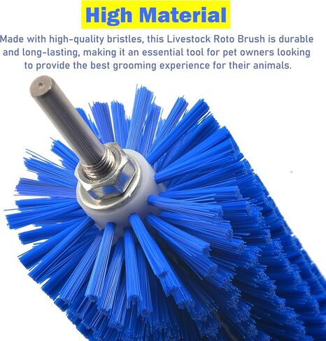 Livestock Roto Brush, Animal Full Massage Mini Brush, Stimulate Animal Hair Growth and Organize Hair, Suitable for Livestock, Horse, Cattle, Sheep, Pig in Saudi Arabia