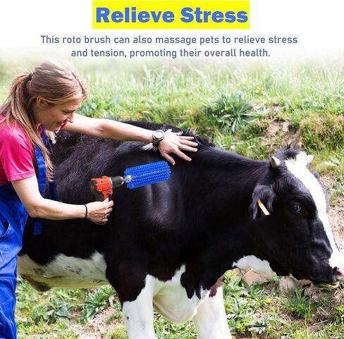 Livestock Roto Brush, Animal Full Massage Mini Brush, Stimulate Animal Hair Growth and Organize Hair, Suitable for Livestock, Horse, Cattle, Sheep, Pig in Saudi Arabia