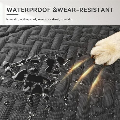 YITAHOME XL Dog Back Seat Extender for Truck, Dog Car Seat Cover with Hard Bottom Support 440LB, Pet Protector with Mesh Window, Waterproof and Scratch-Proof, for Full-Size Trucks, SUV in Saudi Arabia