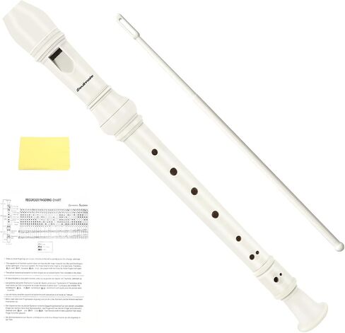 Soulmate Recorder Instrument for Kids Toddler Beginners Students German Style C Key Soprano Recorder Instrument 8 Holes 3 Piece ABS Descant Recorders with Cleaning Kit, Packing Bag (Black) in Kuwait