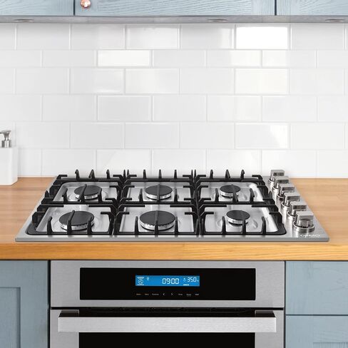 COSMO 640STX-E 24 بوصة. موقد غاز مع 4 شعلات محكمة الغلق، طباخ مسطح قابل للسحب مع شبكة من الحديد الزهر ومقابض معدنية مقاومة للذوبان في الفولاذ المقاوم للصدأ in Kuwait