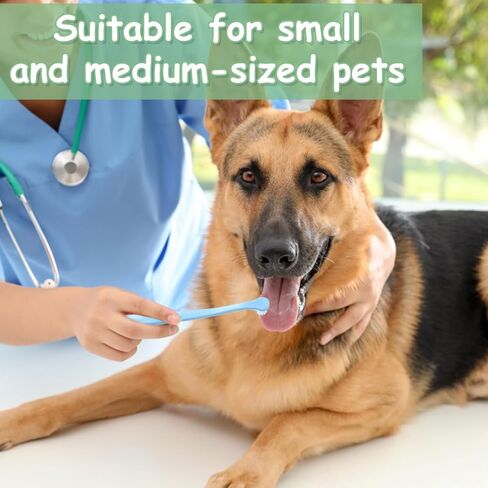 Lusofie 4pcs Dog Toothbrush Mini Head Puppy Toothbrush for Pet Toothbrush Cleaning Kit，Small Tooth Brush for Puppies Cat Tooth Brush Soft Bristles Small Dog Toothbrush Brushing Kit in Kuwait