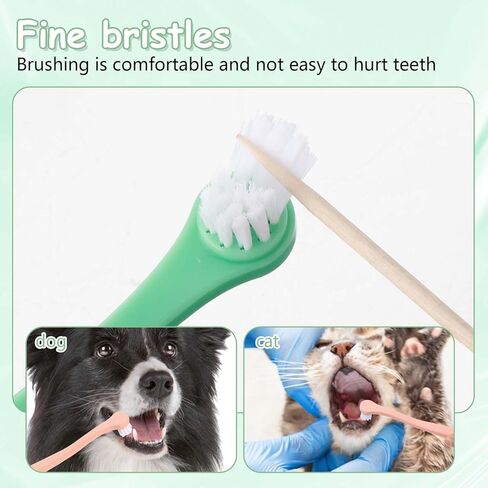 Lusofie 4pcs Dog Toothbrush Mini Head Puppy Toothbrush for Pet Toothbrush Cleaning Kit，Small Tooth Brush for Puppies Cat Tooth Brush Soft Bristles Small Dog Toothbrush Brushing Kit in Kuwait